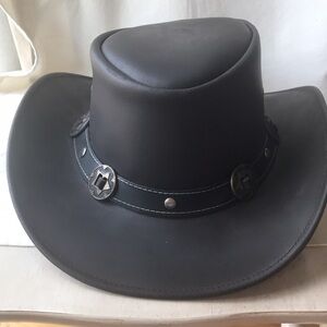 Unik Leather Western Hat -NWT